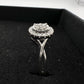 1/4 Ct Lab Grown Diamond Cluster Twisted Shank Ring - SIze 7 - Sterling Silver A+ Stuff  A+ Stuff Diamond Ring