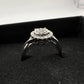 1/4 Ct Lab Grown Diamond Cluster Twisted Shank Ring - SIze 7 - Sterling Silver A+ Stuff  A+ Stuff Diamond Ring