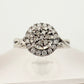 1/4 Ct Lab Grown Diamond Cluster Twisted Shank Ring - SIze 7 - Sterling Silver A+ Stuff  A+ Stuff Diamond Ring