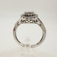 1/4 Ct Lab Grown Diamond Cluster Twisted Shank Ring - SIze 7 - Sterling Silver A+ Stuff  A+ Stuff Diamond Ring