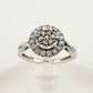 1/4 Ct Lab Grown Diamond Cluster Twisted Shank Ring - SIze 7 - Sterling Silver A+ Stuff  A+ Stuff Diamond Ring
