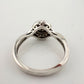 1/4 Ct Lab Grown Diamond Cluster Twisted Shank Ring - SIze 7 - Sterling Silver A+ Stuff  A+ Stuff Diamond Ring