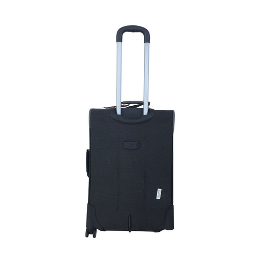 Zippered Olympia Black and Grey Suitcase (missing a wheel)