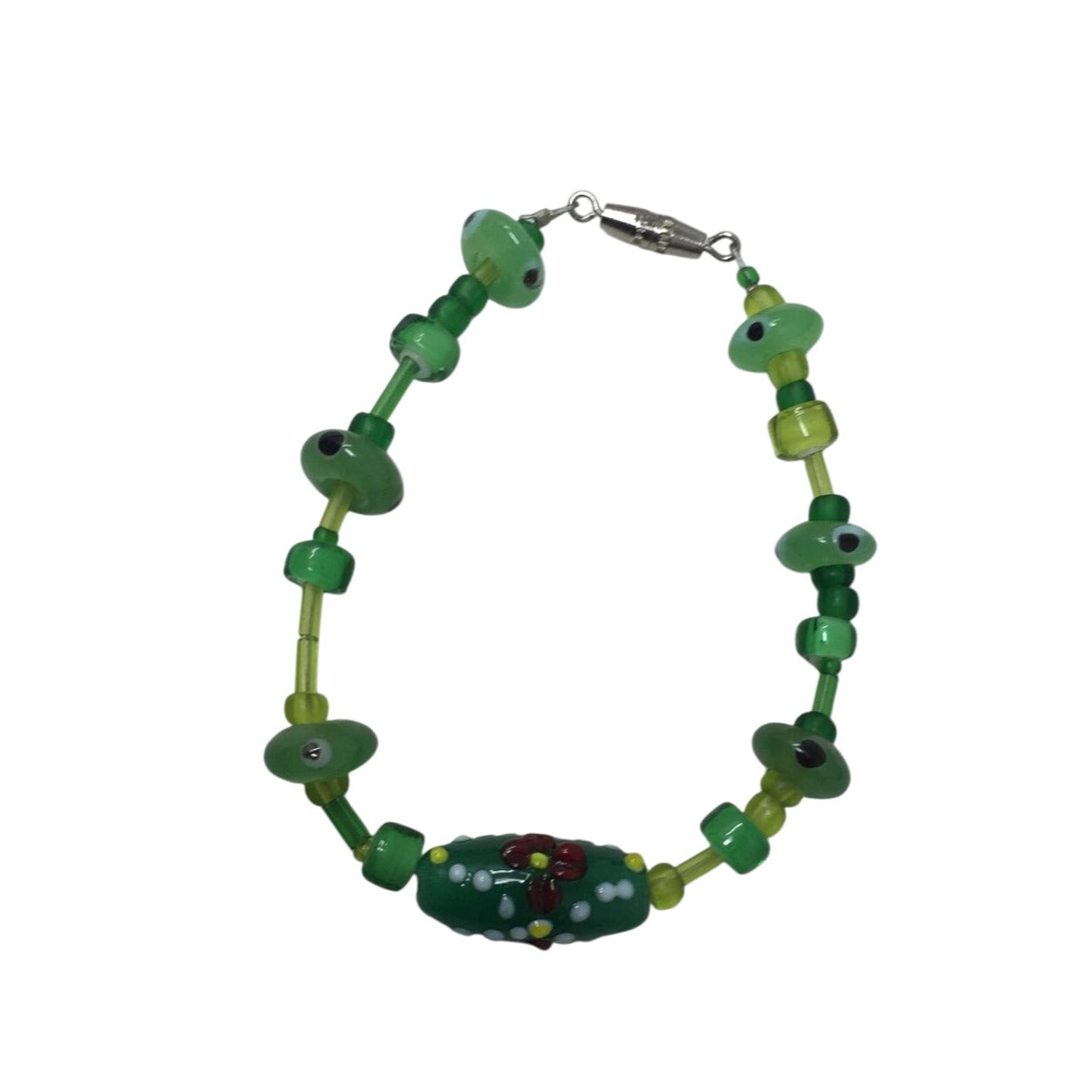 Women's/Girl's Green Beaded Bracelet