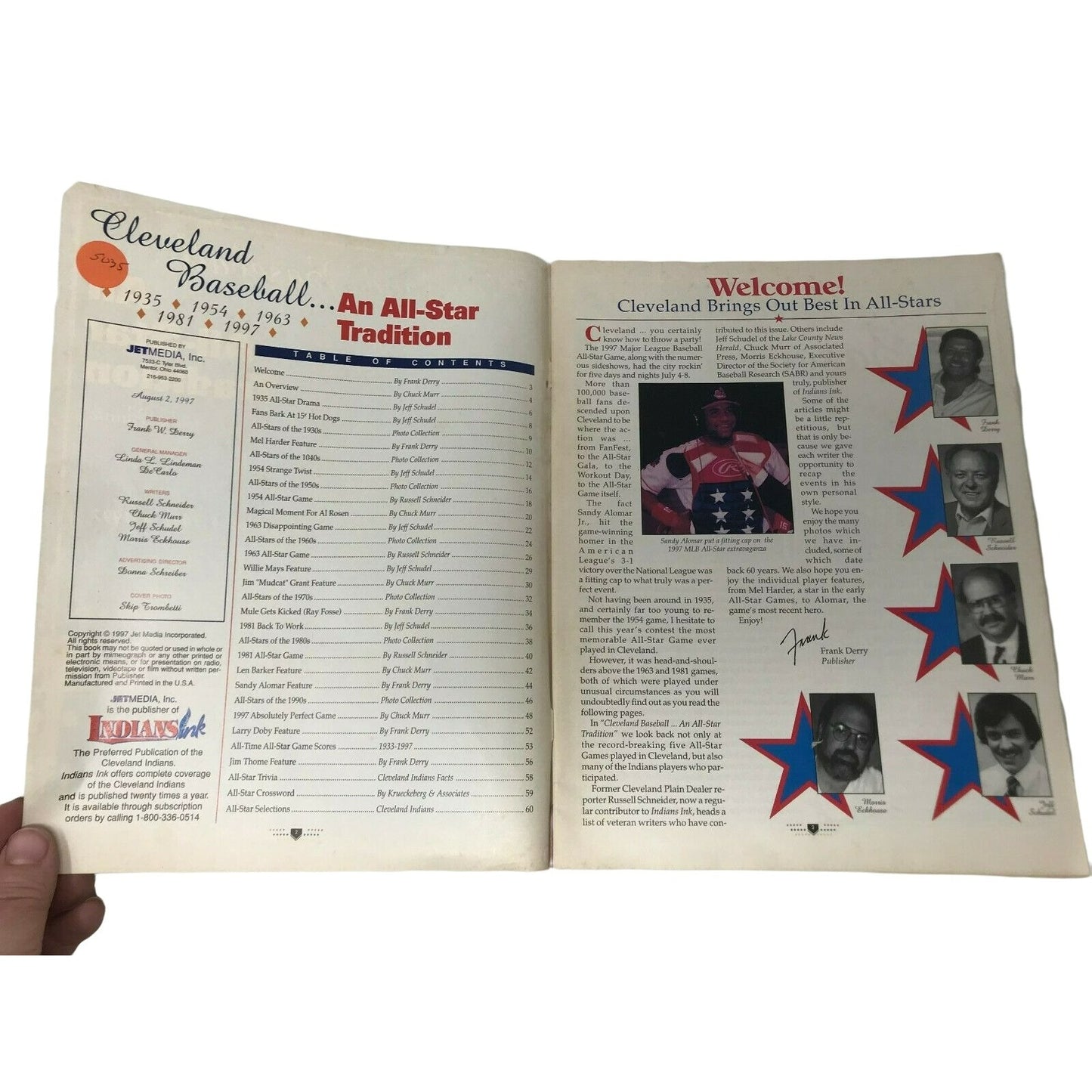 MLB Cleveland Indians Yearbook, Souvenir Scorebook & Collector's Book Set