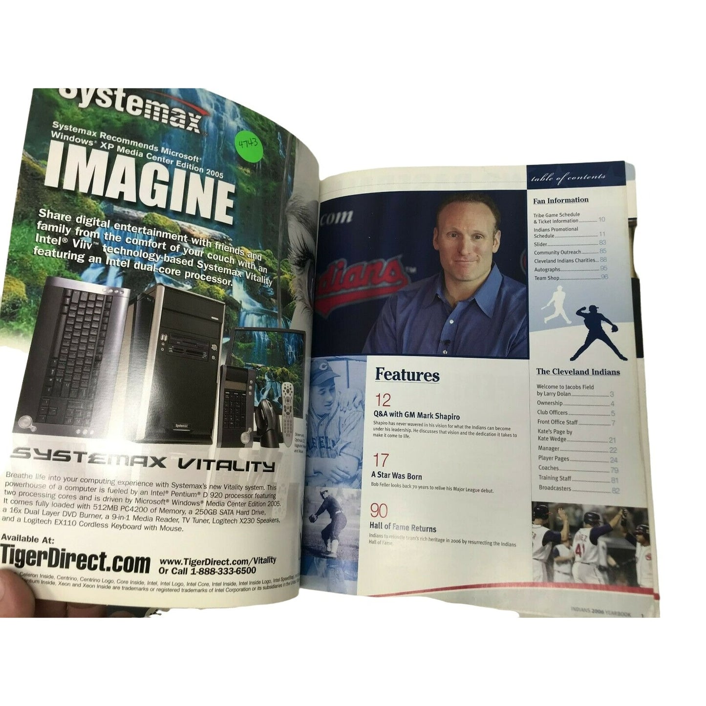 MLB Cleveland Indians Yearbook, Souvenir Scorebook & Collector's Book Set