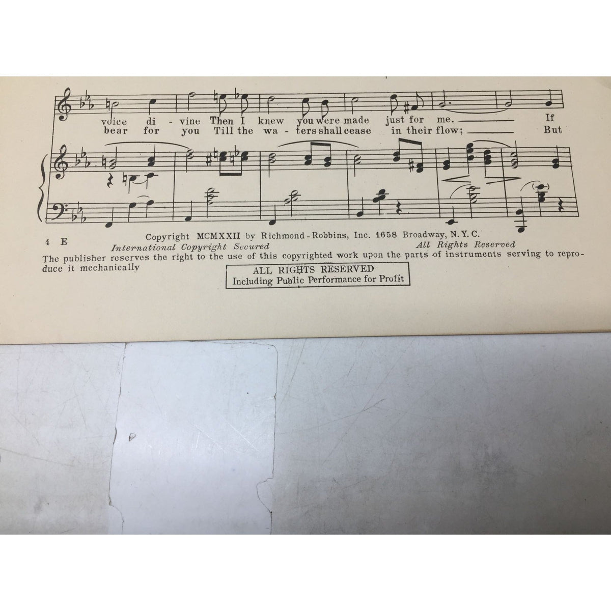 Vintage 1922 sheet music cover for the song "If Love Were All" A+ Stuff  A+ Stuff SHEET MUSIC