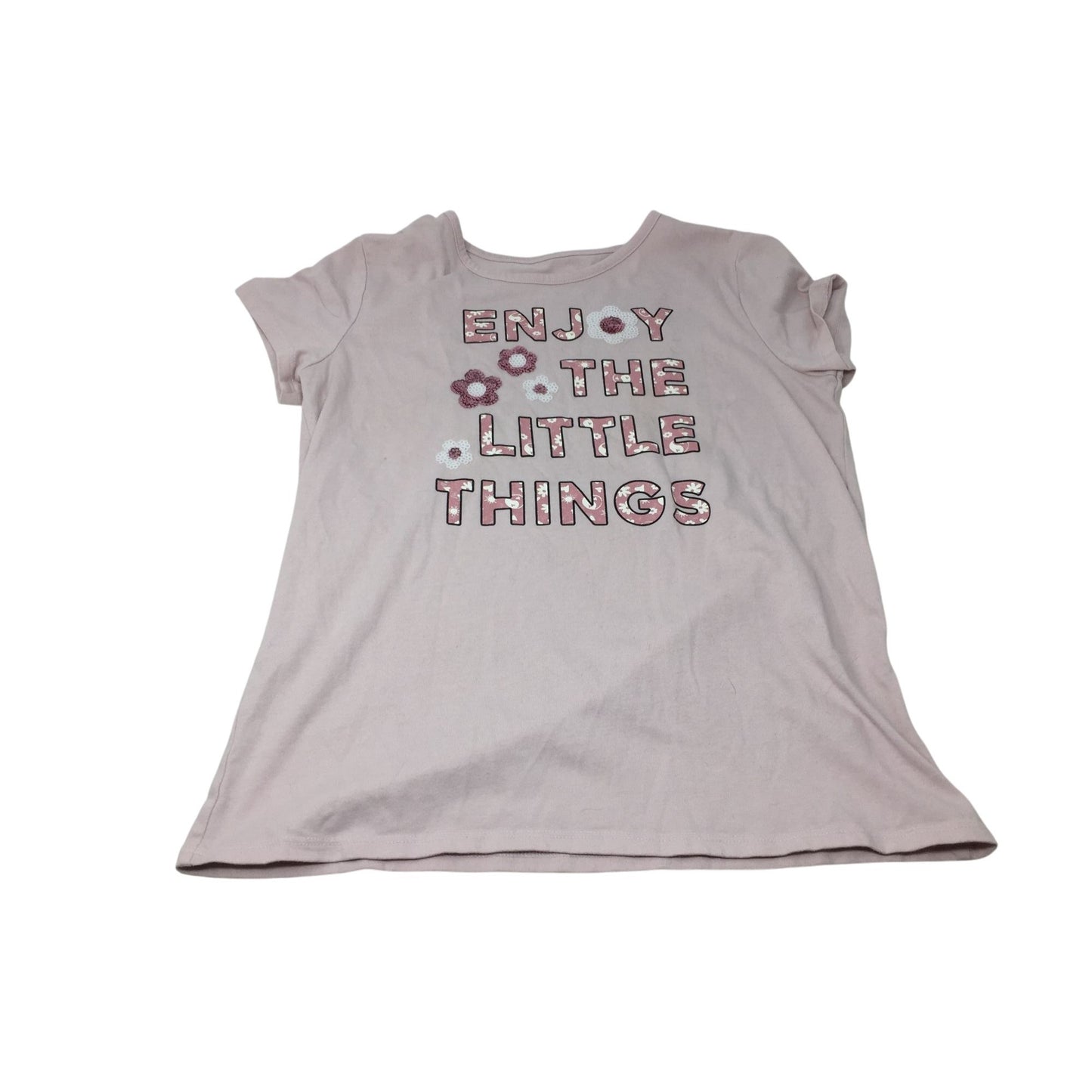 Wonder Nation Pink Short sleeved Tee Shirt Girl's Size XL (14/16)