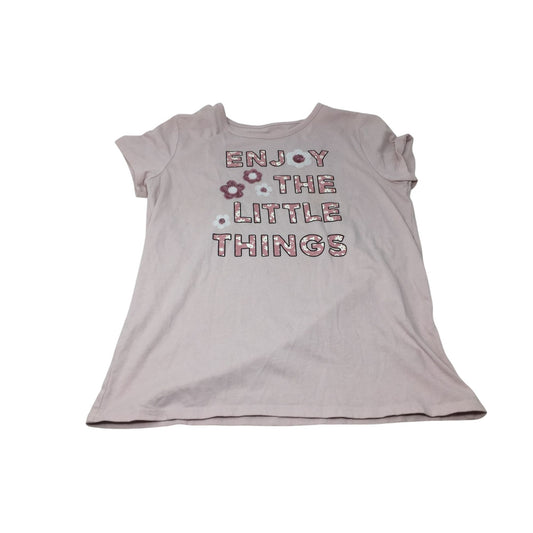 Wonder Nation Pink Short sleeved Tee Shirt Girl's Size XL (14/16)