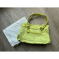 COACH Lime Green PENELOPE Jacquard Signature Shopper Satchel