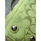 COACH Lime Green PENELOPE Jacquard Signature Shopper Satchel