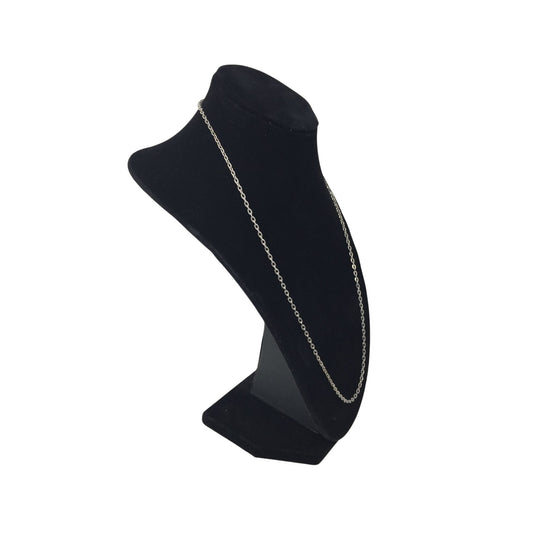 Unisex Silver Tone Chain Necklace with Clasp