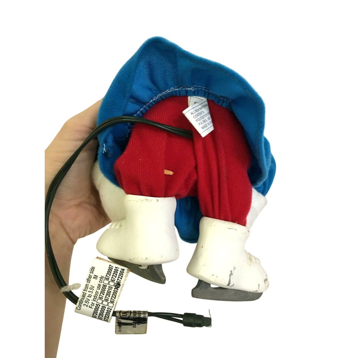 LUCY - Charlie Brown Christmas - Animated Plush w Ice Skate - Plugs into Light Set - Blue Outfit Pink & Blue Scarf & Hat