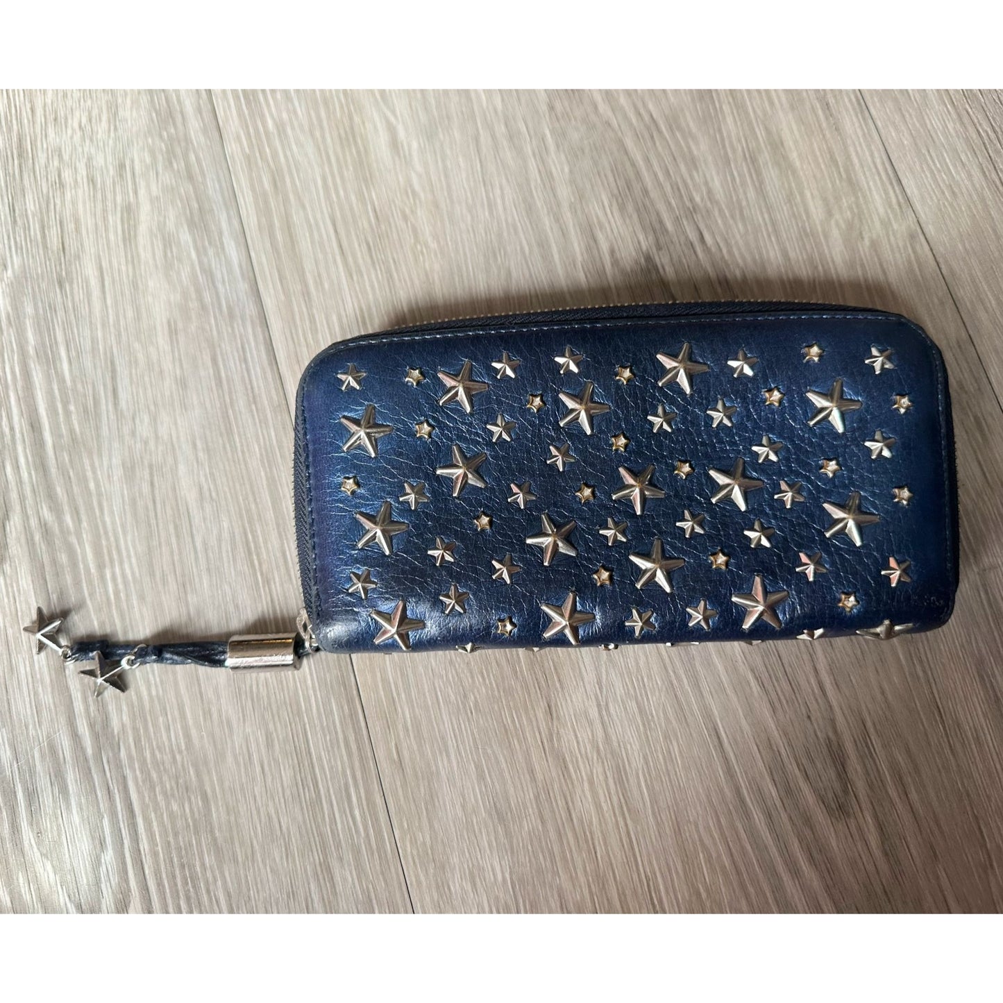 Jimmy Choo Blue Star Studded Long Wallet