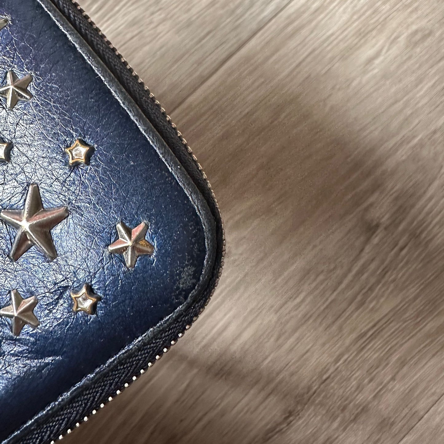 Jimmy Choo Blue Star Studded Long Wallet