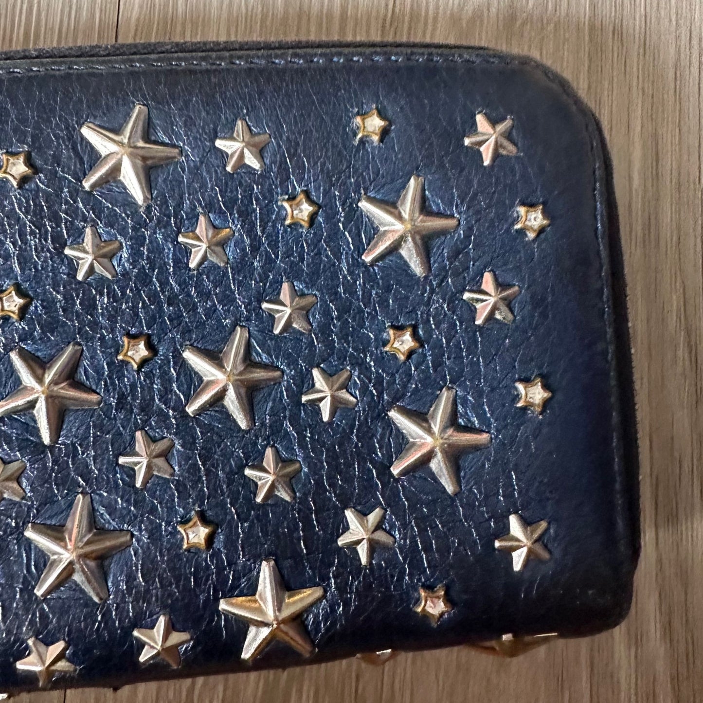 Jimmy Choo Blue Star Studded Long Wallet