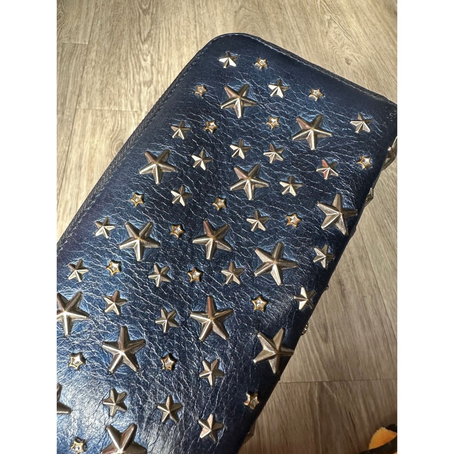 Jimmy Choo Blue Star Studded Long Wallet