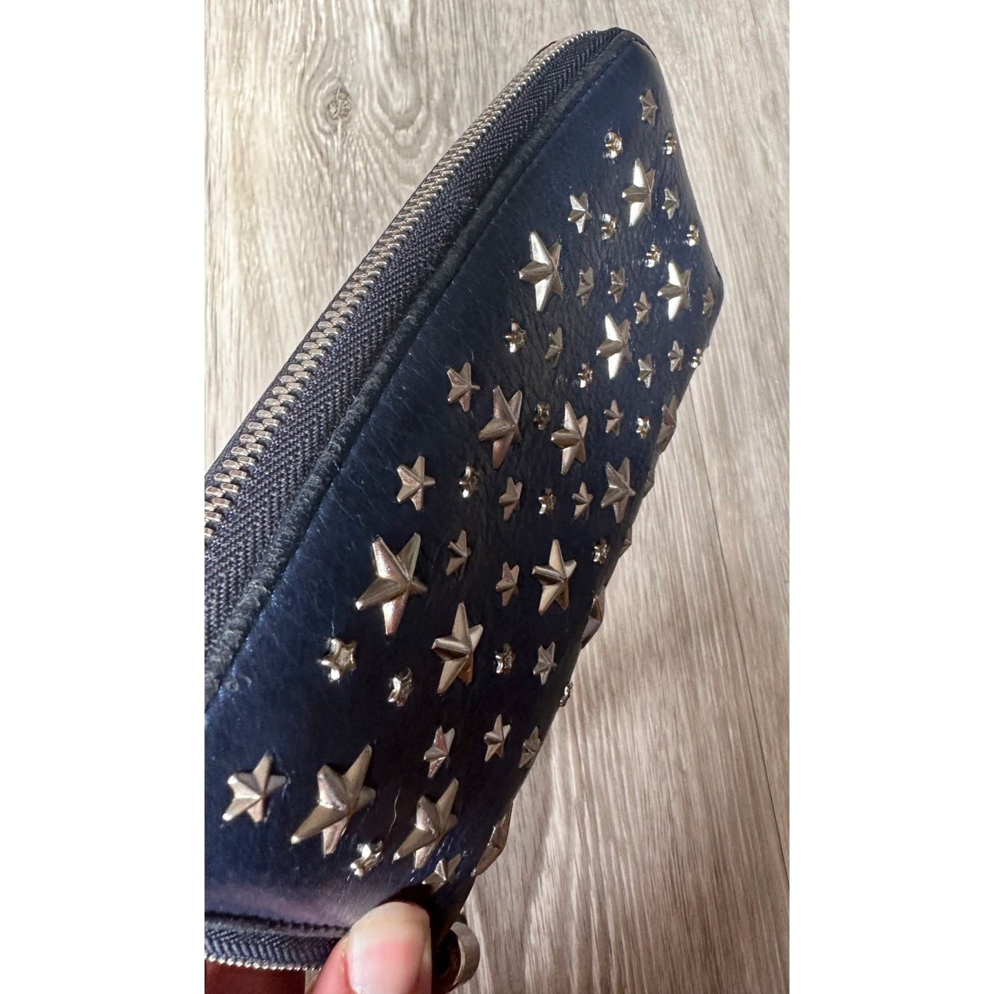 Jimmy Choo Blue Star Studded Long Wallet