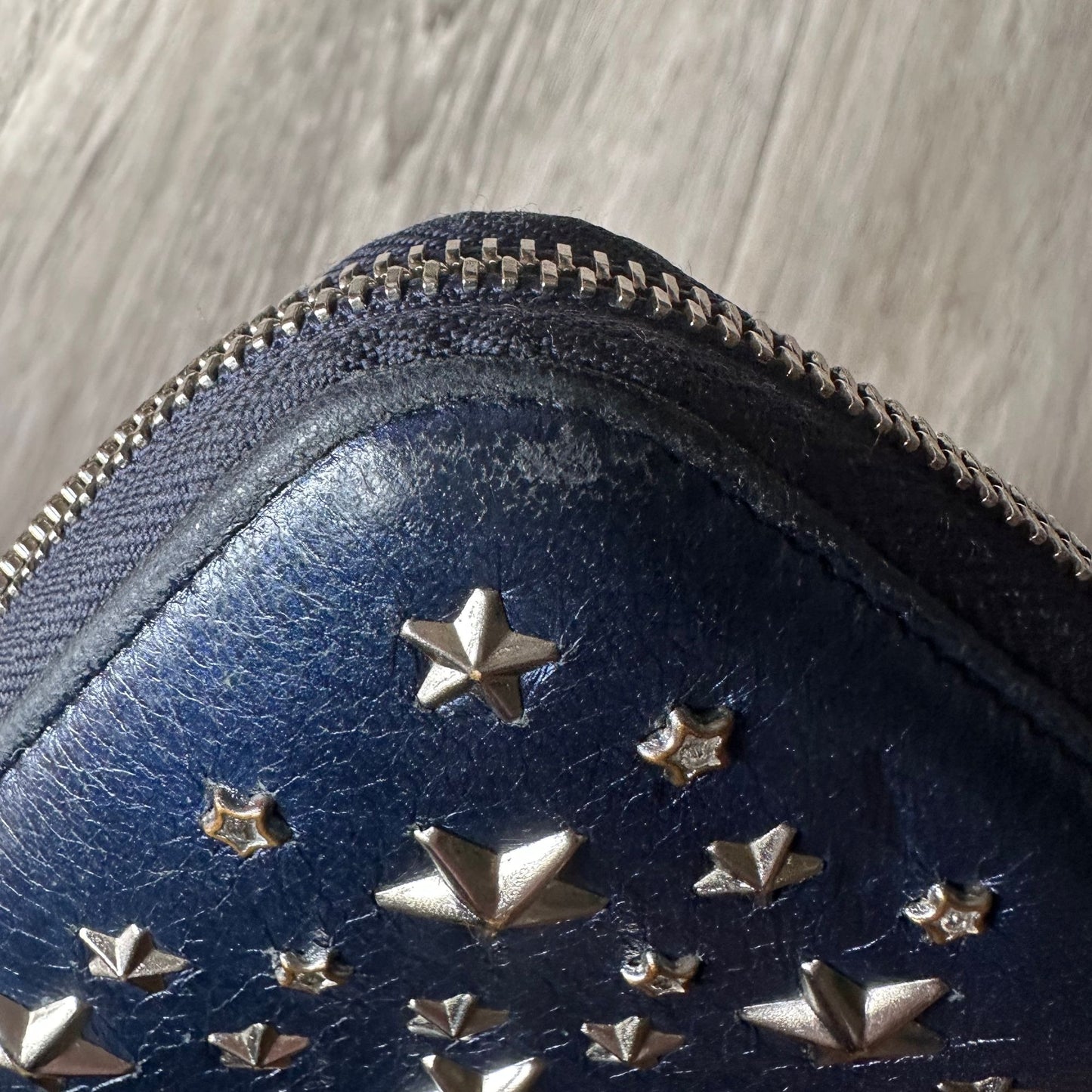 Jimmy Choo Blue Star Studded Long Wallet