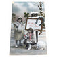 Vintage Collectible Postcard Two Girls Stand in the Snow Beside "A Happy New Year" Sign --  A+ Stuff antique collectible