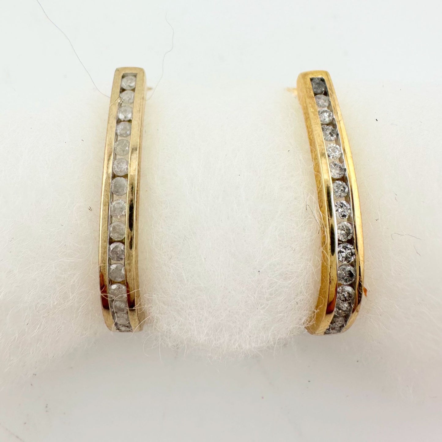 1/2 Carat Diamond Hoop Earrings- Beautiful!