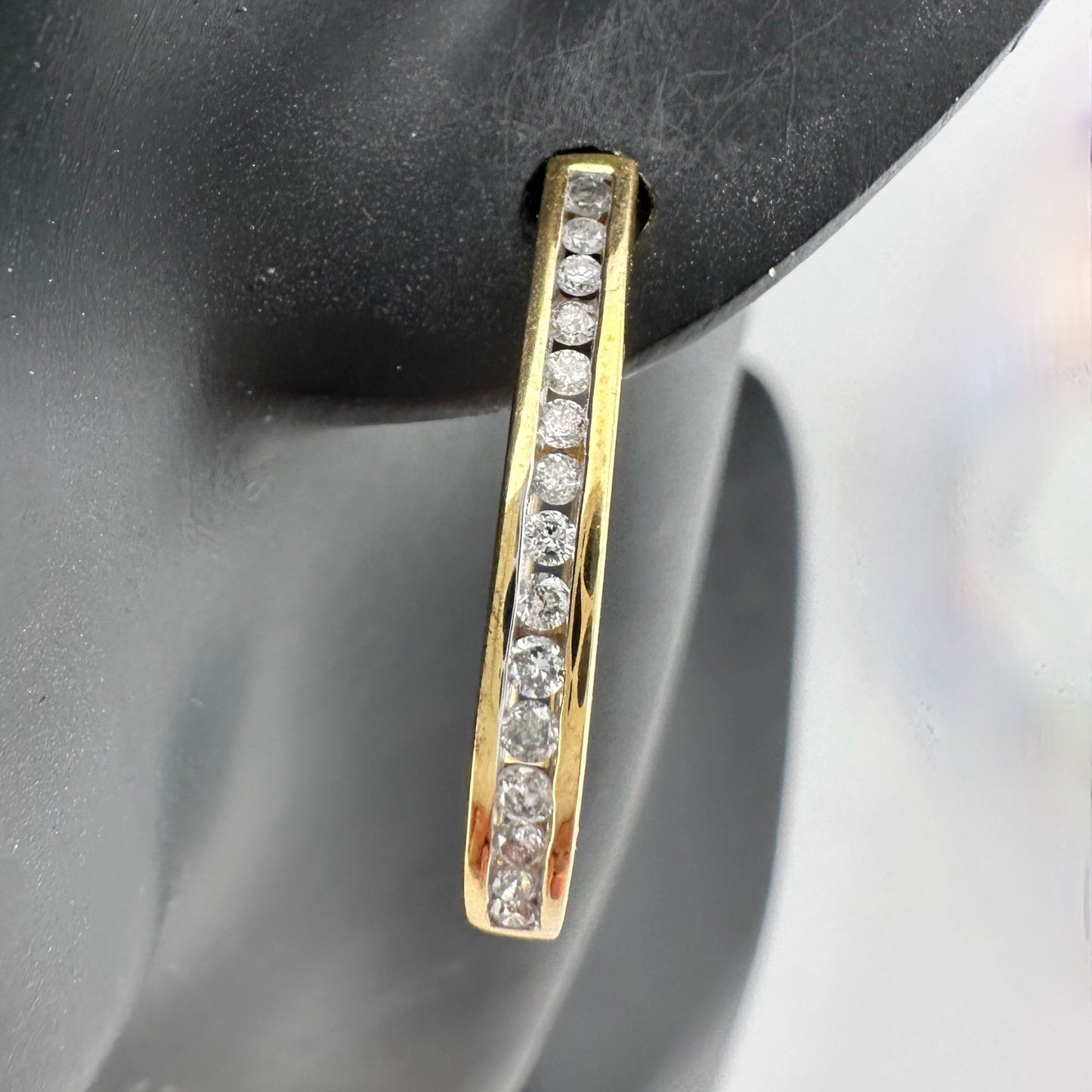 1/2 Carat Diamond Hoop Earrings- Beautiful!