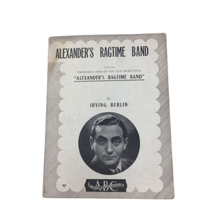 Vintage 1938 Sheet Music for the song "Alexander's Ragtime Band"