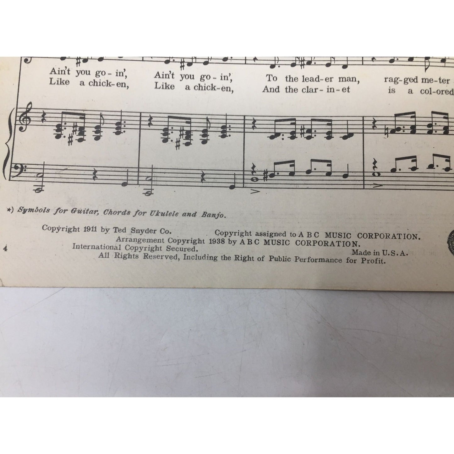 Vintage 1938 Sheet Music for the song "Alexander's Ragtime Band" A+ Stuff  A+ Stuff Sheet Music