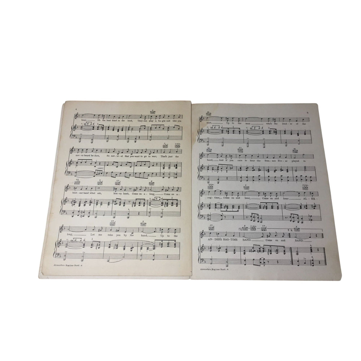 Vintage 1938 Sheet Music for the song "Alexander's Ragtime Band" A+ Stuff  A+ Stuff Sheet Music
