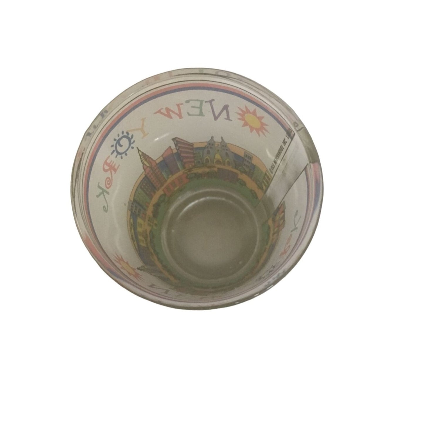 Vintage NYC New York Shot Glass with Different Landmarks on it