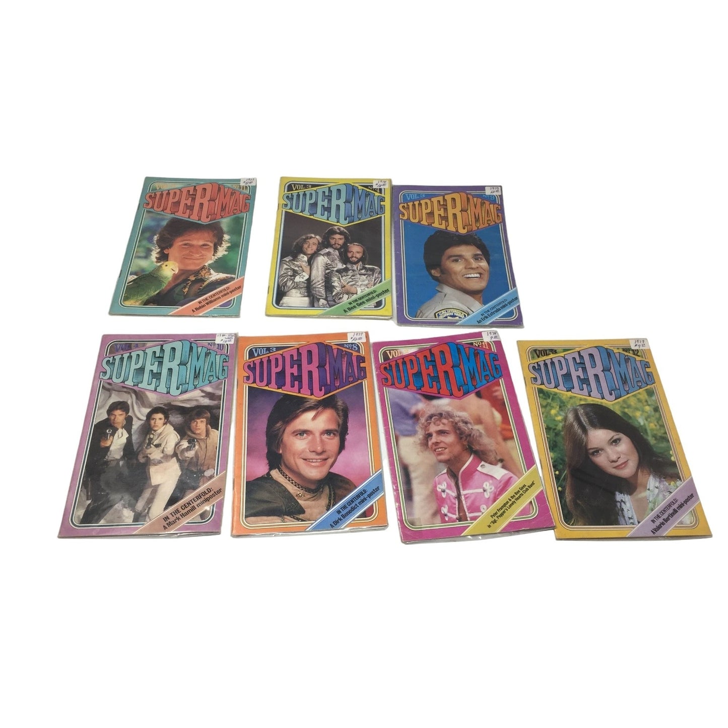 Vintage SUPERMAG Collectible Paperback Magazines (7 total)