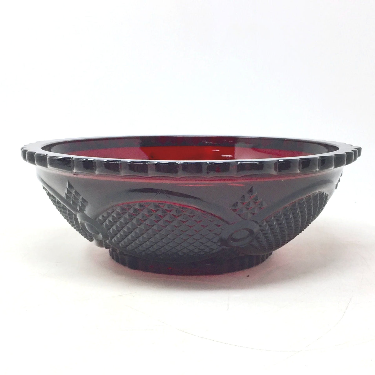 Vintage Avon 1876 Cape Cod Ruby Red Glass Serving Bowl  (9.75") Avon  A+ Stuff Drinking, Dining & More