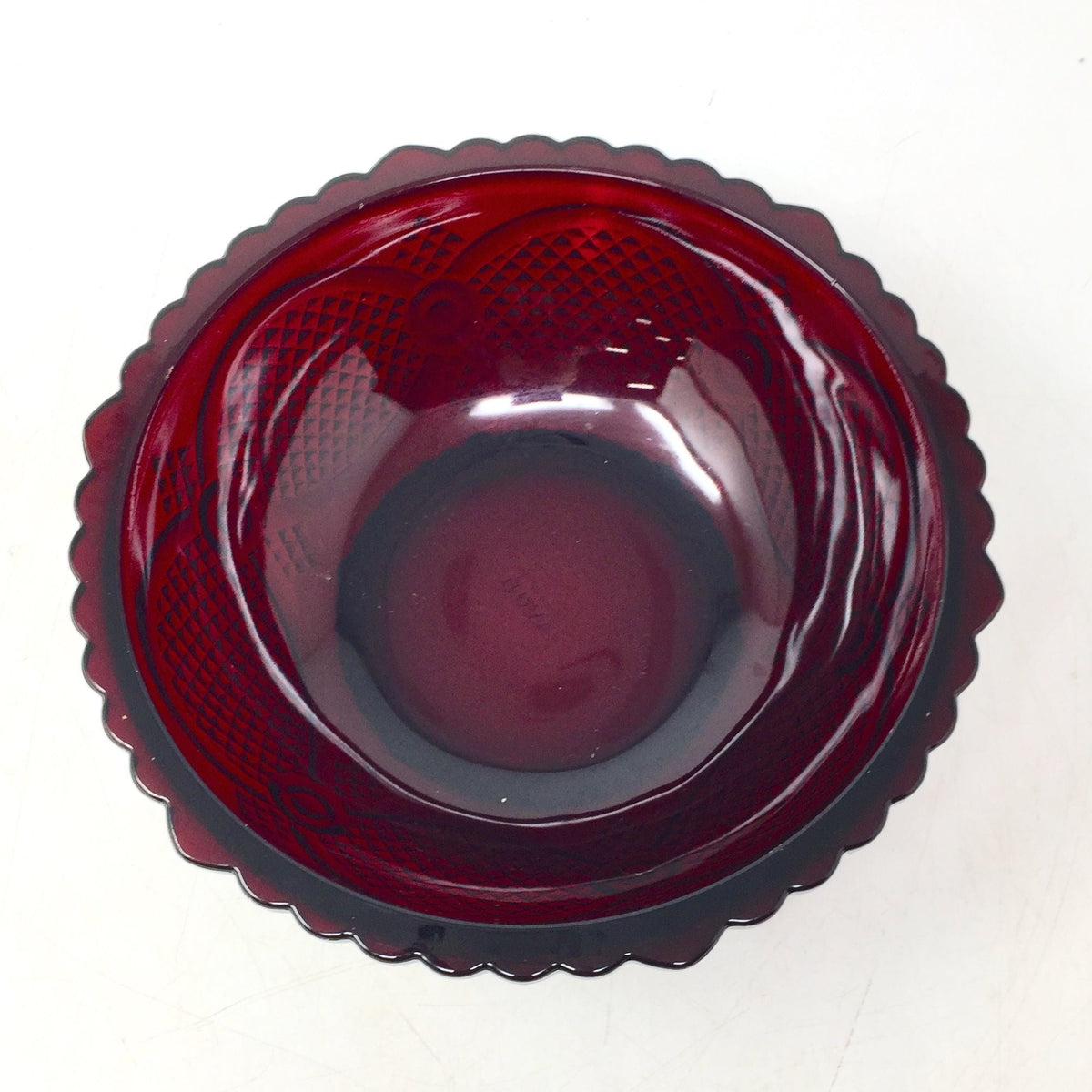 Vintage Avon 1876 Cape Cod Ruby Red Glass Serving Bowl  (9.75") Avon  A+ Stuff Drinking, Dining & More