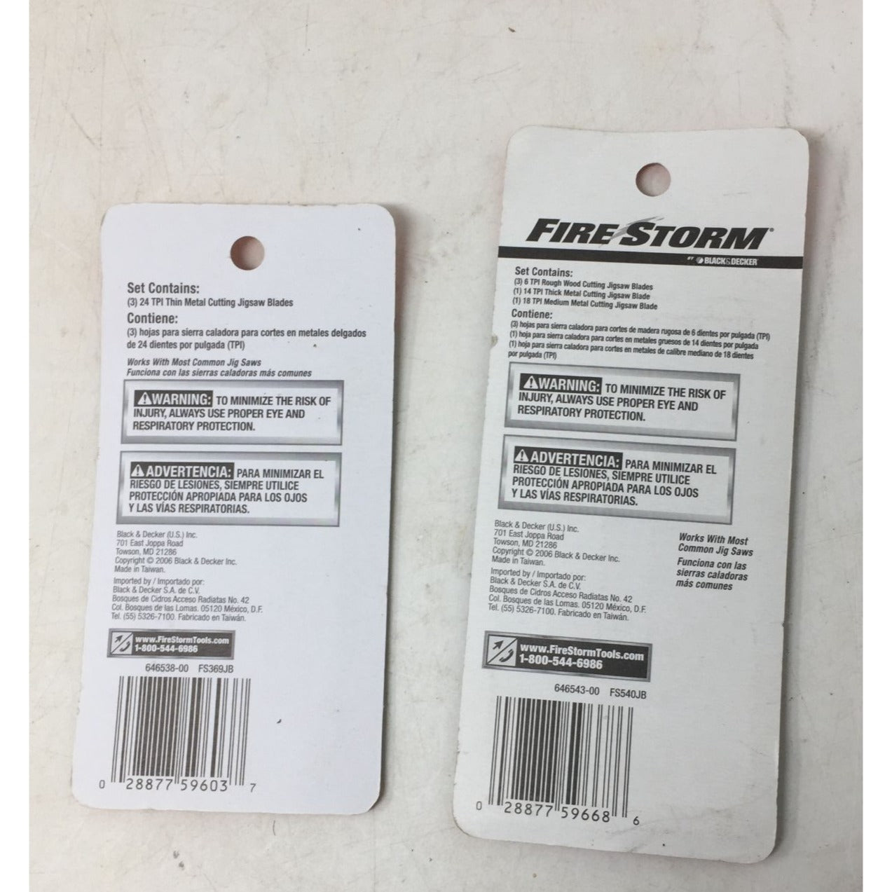 Fire Storm Assorted Jigsaw Blades and 24TPI Jigsaw Blades