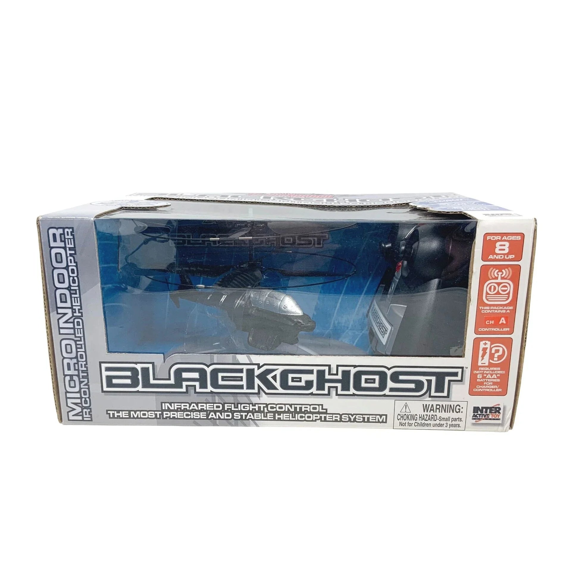 BLACK GHOST Micro Indoor IR Controlled HELICOPTER New in Box black ghost  A+ Stuff Toy Helicopters