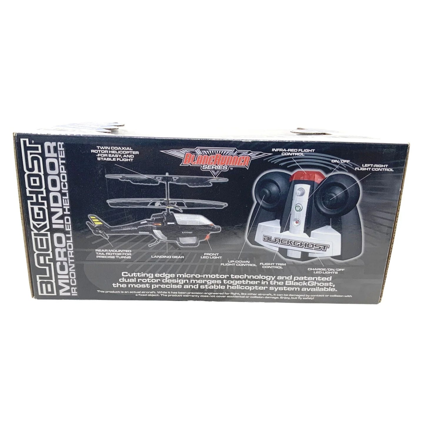 BLACK GHOST Micro Indoor IR Controlled HELICOPTER New in Box black ghost  A+ Stuff Toy Helicopters