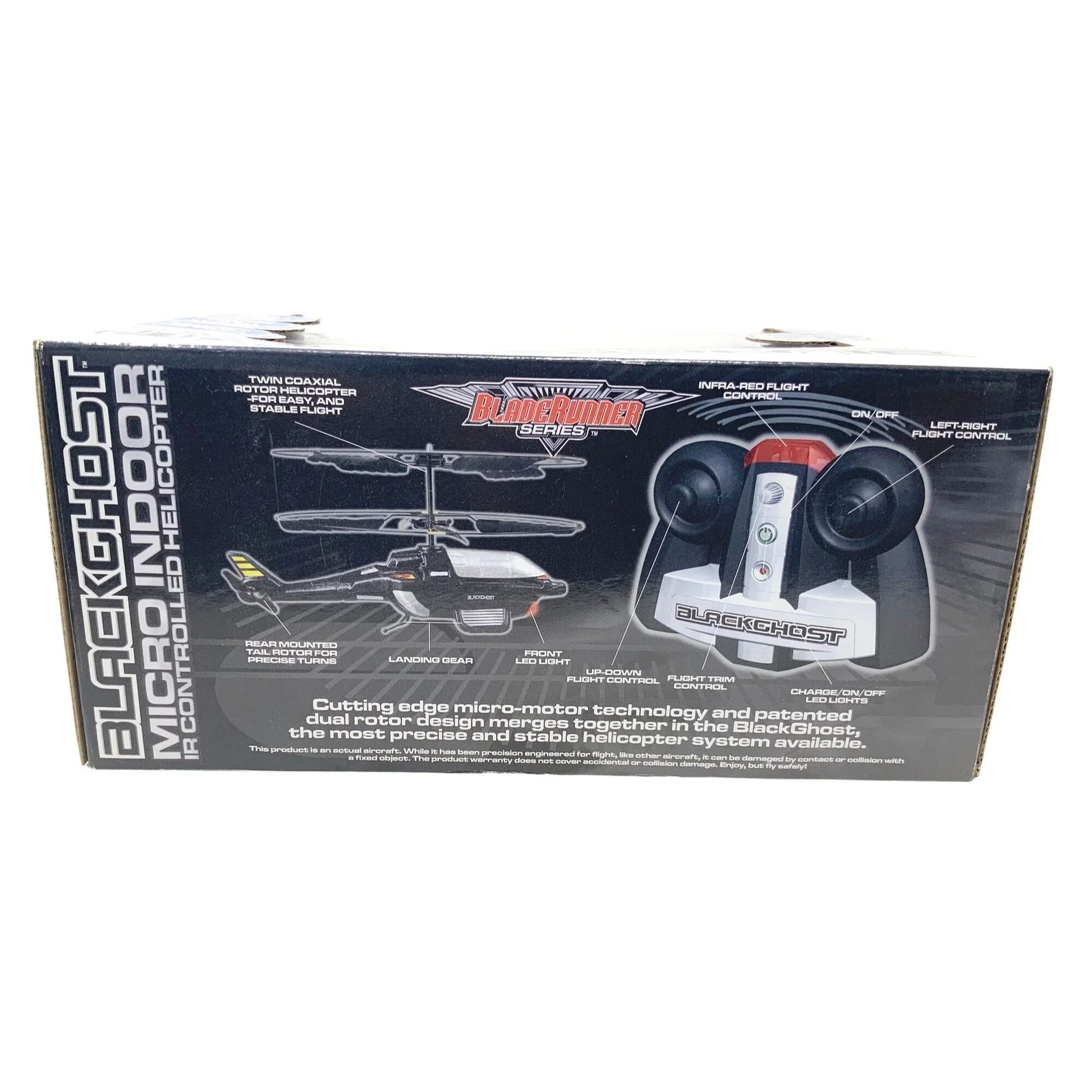 BLACK GHOST Micro Indoor IR Controlled HELICOPTER New in Box black ghost  A+ Stuff Toy Helicopters