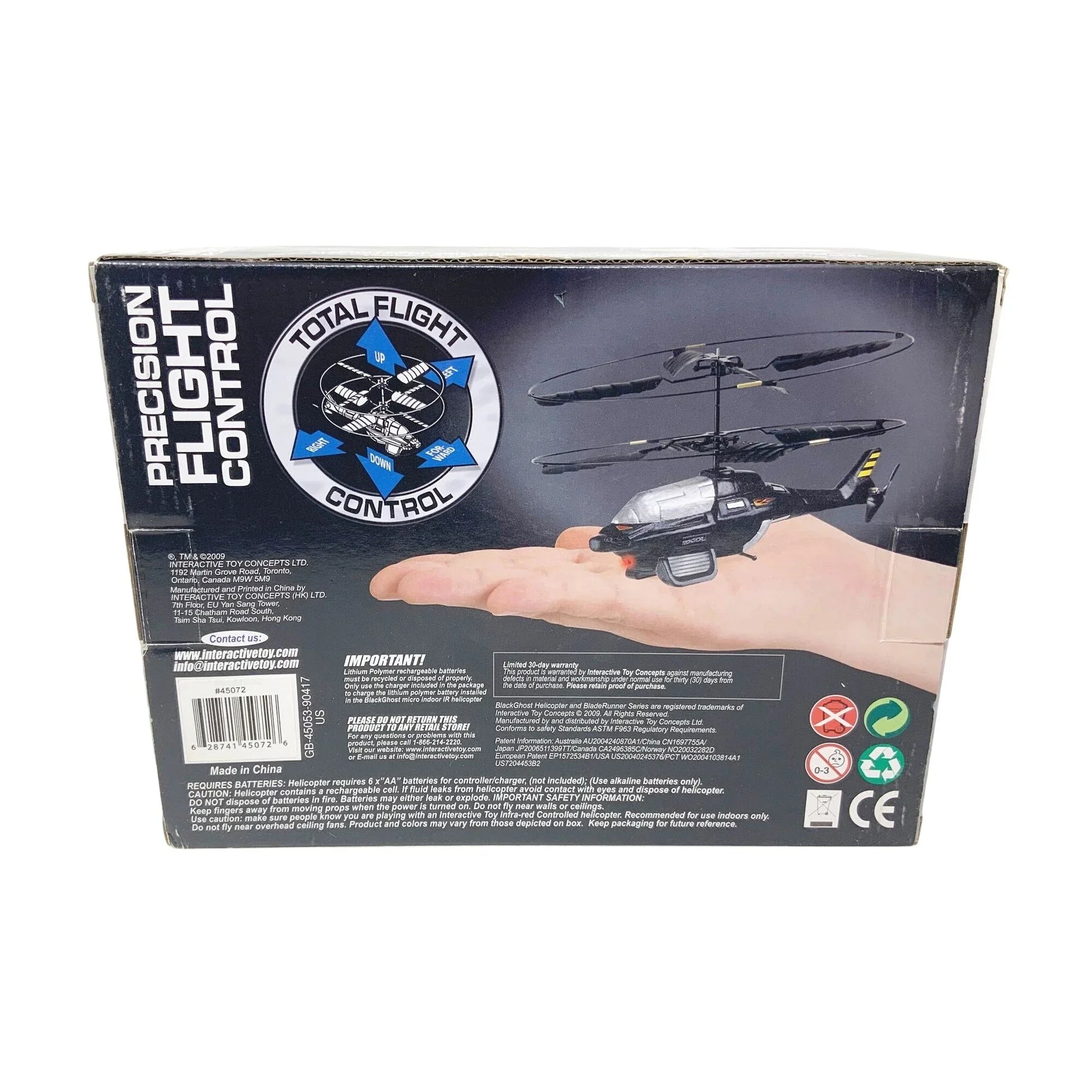 BLACK GHOST Micro Indoor IR Controlled HELICOPTER New in Box black ghost  A+ Stuff Toy Helicopters
