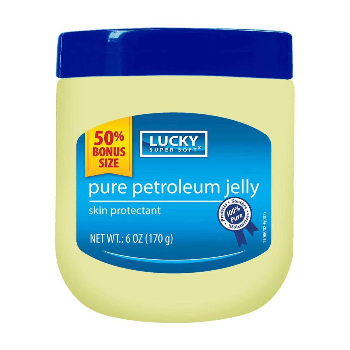 Lucky Super Soft Pure Petroleum Jelly Skin Protectant 6 oz Container - Pack of 6 A+ Stuff  A+ Stuff Skincare