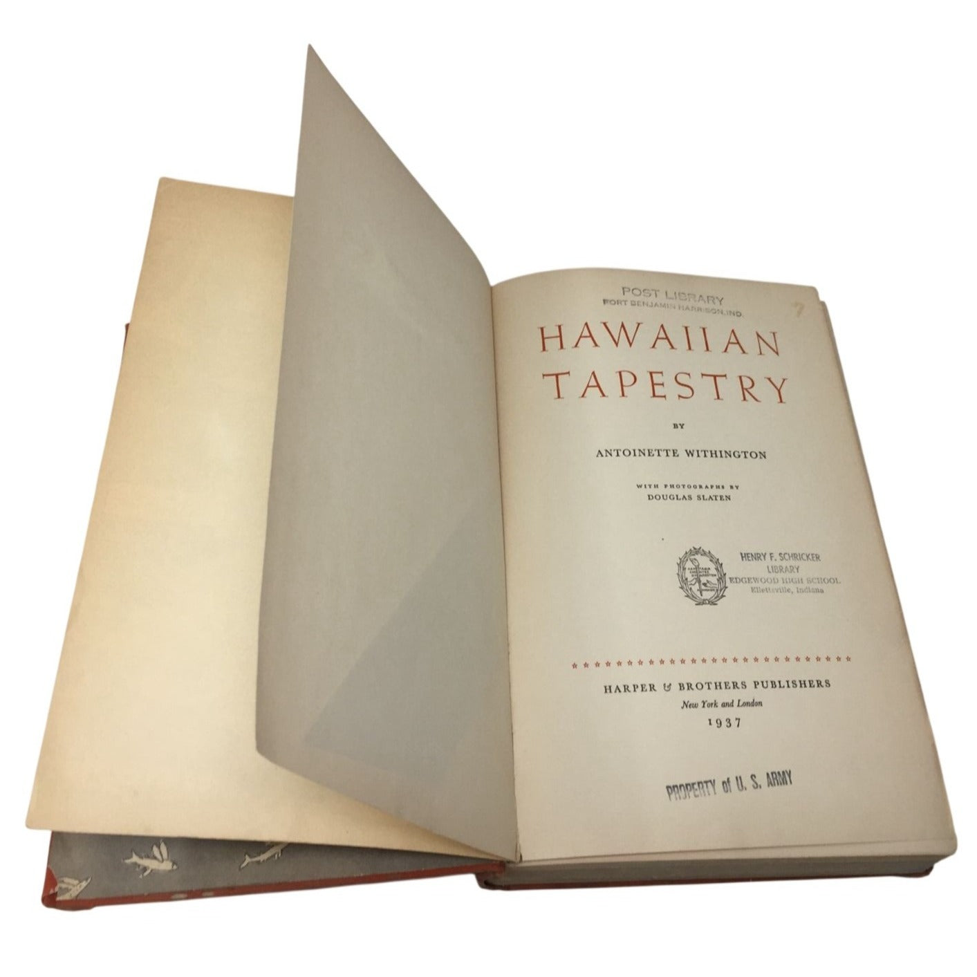 1937 Hardcover Edition of the book Hawaiian Tapestry by Antoinette Withington unbranded  A+ Stuff Books