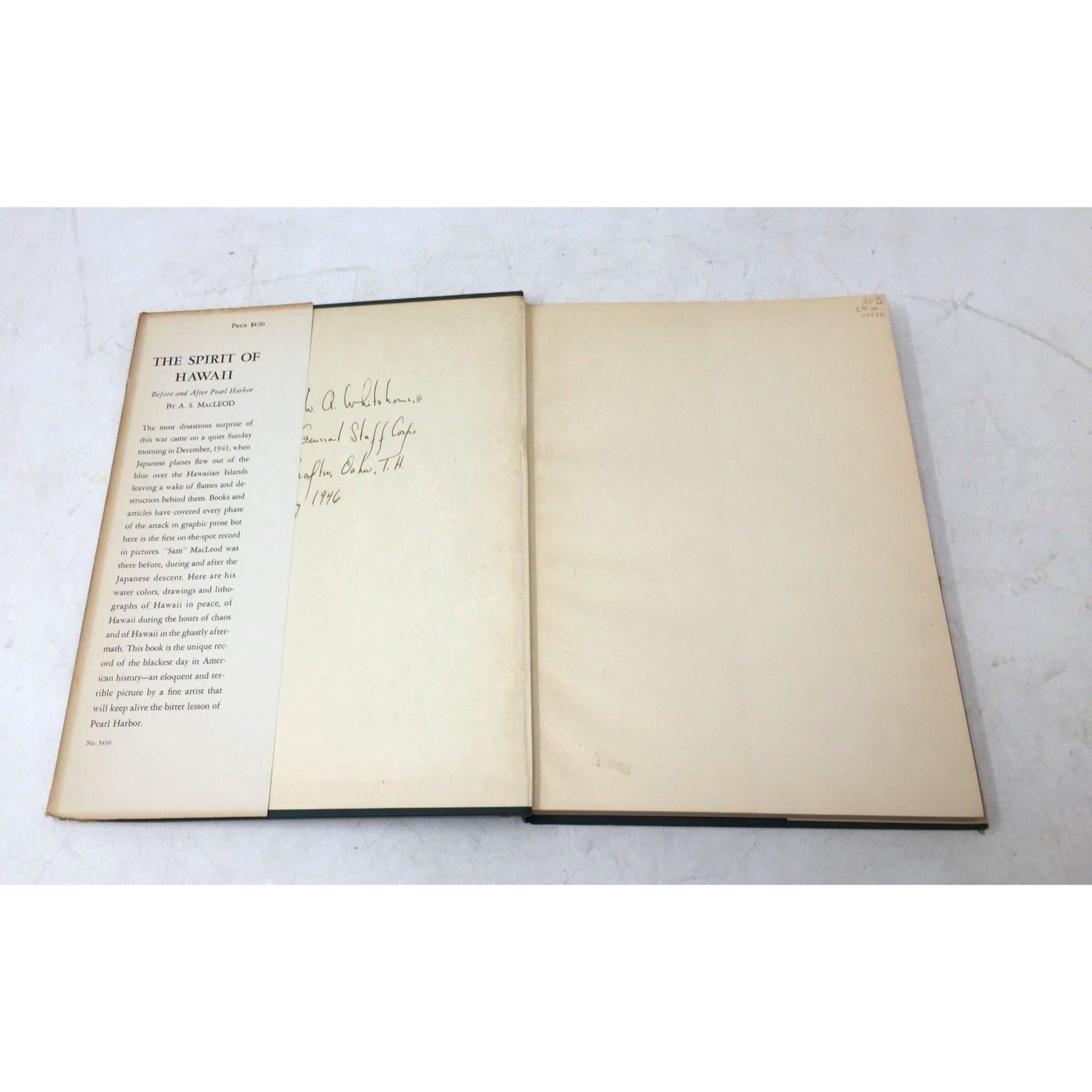 Vintage Hardcover Book titled The Spirit of Hawaii: Before and After Pearl Harbor unbranded  A+ Stuff Vintage Books