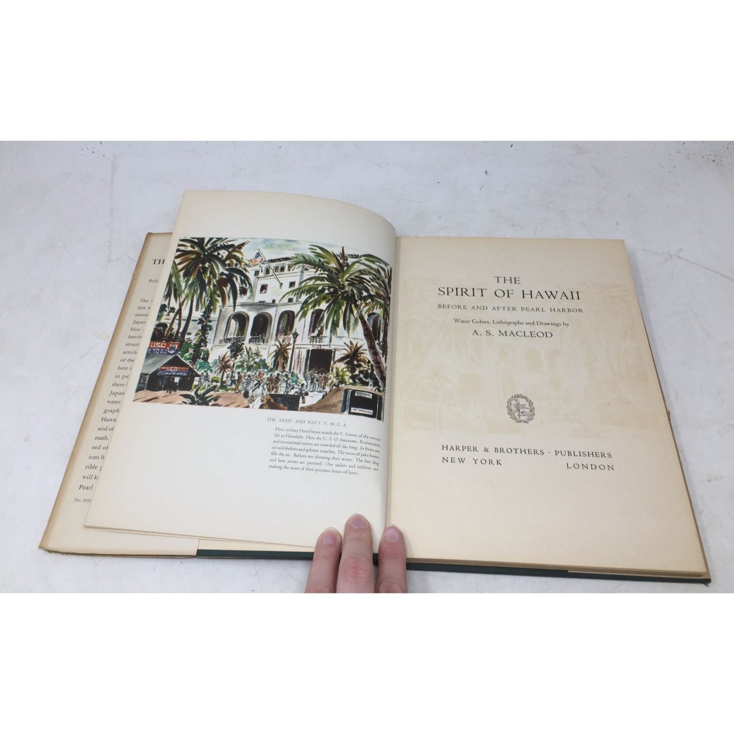 Vintage Hardcover Book titled The Spirit of Hawaii: Before and After Pearl Harbor unbranded  A+ Stuff Vintage Books