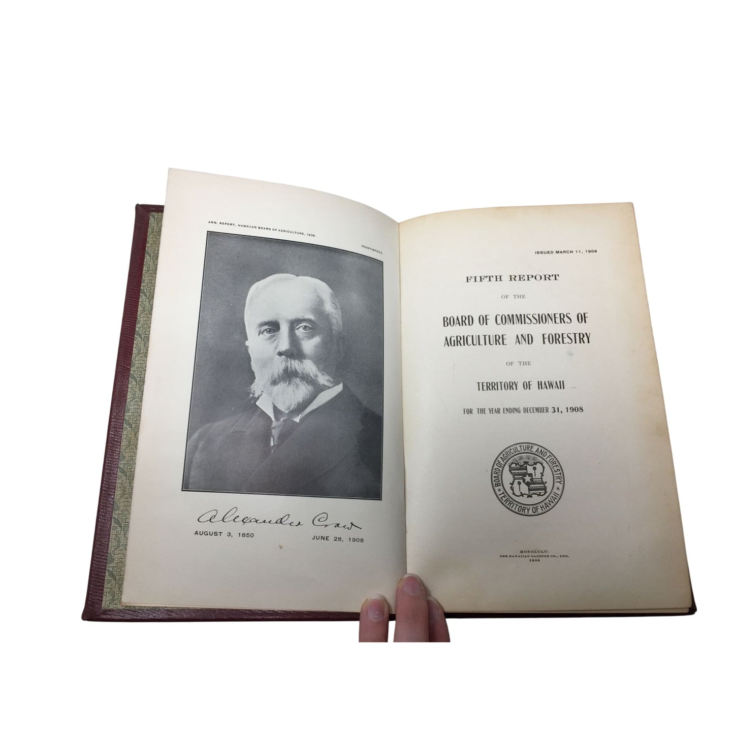 Marston Campbell - Fifth Report Board Agric & For 1908 Antique Hardcover Book