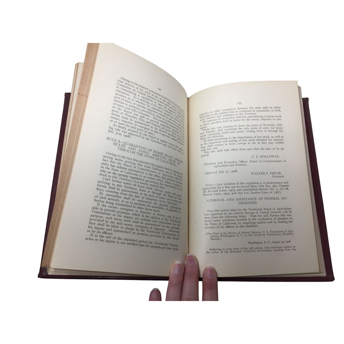 Marston Campbell - Fifth Report Board Agric & For 1908 Antique Hardcover Book