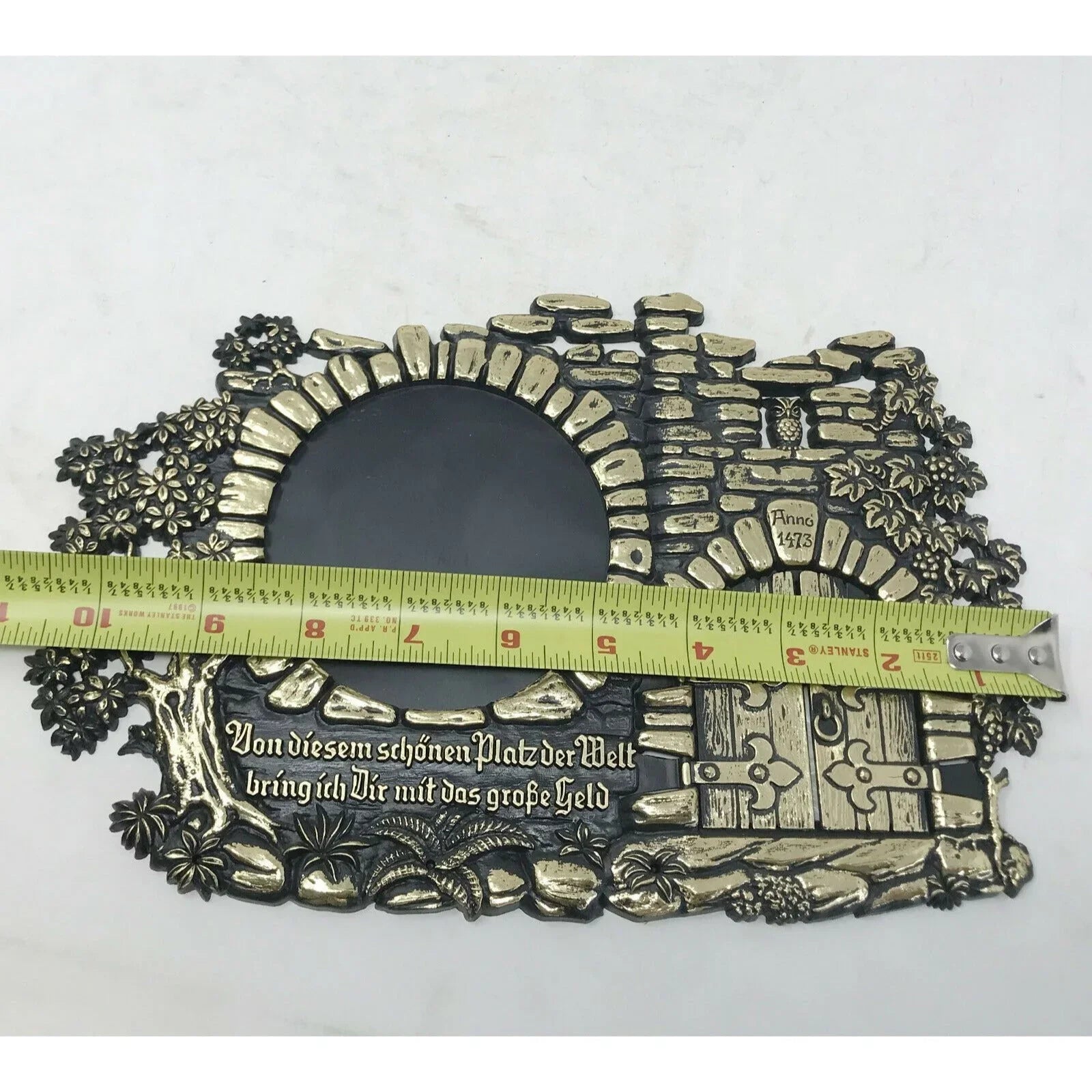 Vintage Souvenir Photo Frame w Man Pooping  Pfenning Behind Door - Bringin home "Big Money" from beautiful place Unbranded  A+ Stuff Souvenir