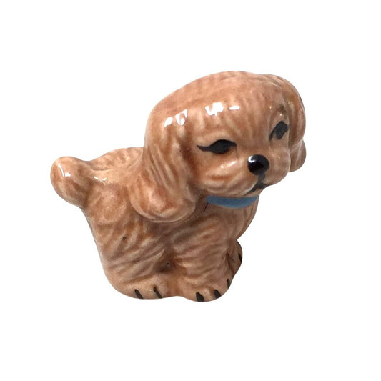 Hand Painted Vintage Porcelain Dog Figurine