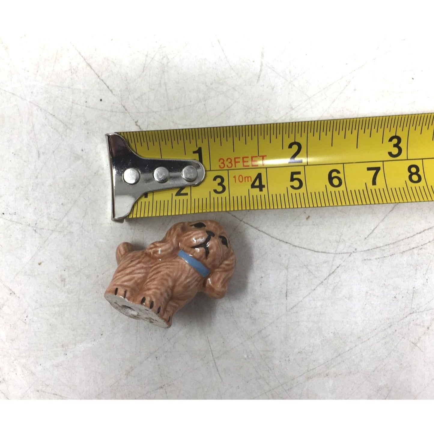 Hand Painted Vintage Porcelain Dog Figurine