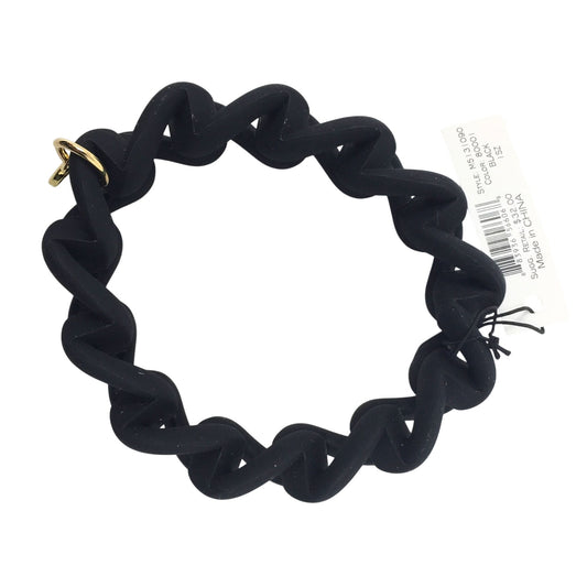 Marc by Marc Jacobs Black Rubber Bracelet with Turnlock Charm