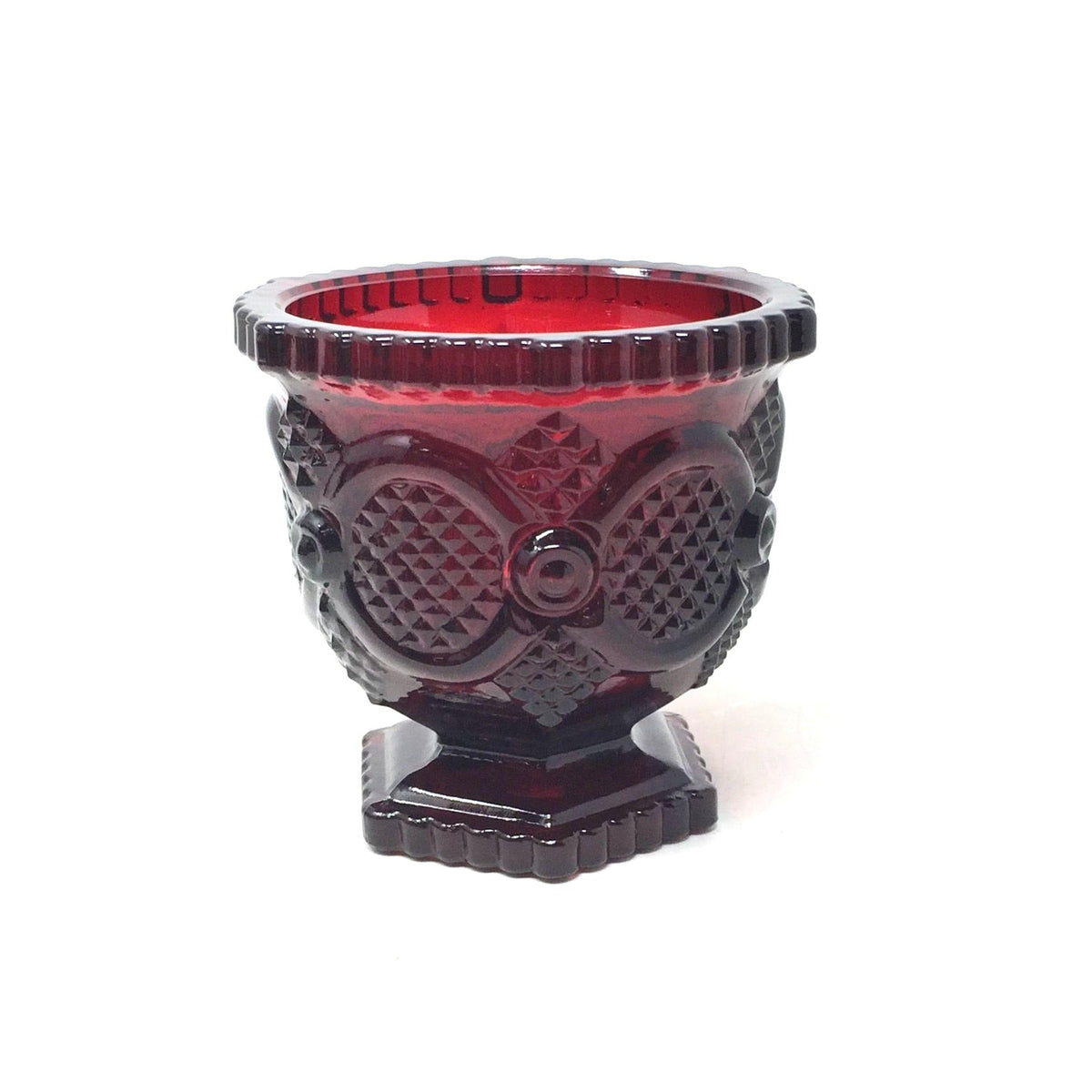 Vintage Avon 1876 Cape Cod Ruby Red Glass Footed Open Sugar Bowl Avon  A+ Stuff Drinking, Dining & More