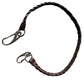 GUCCI Brown Braided Leather Belt with Caribiner Style Clasps